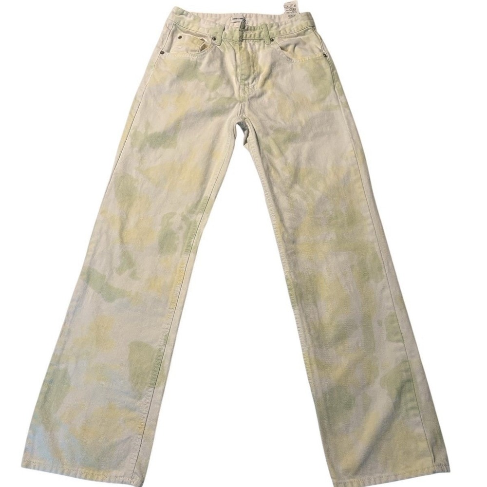Sister Market Denim Pants Women's M – Tie Dye Wash, 100% Cotton, Made in Korea - Picture 1 of 16